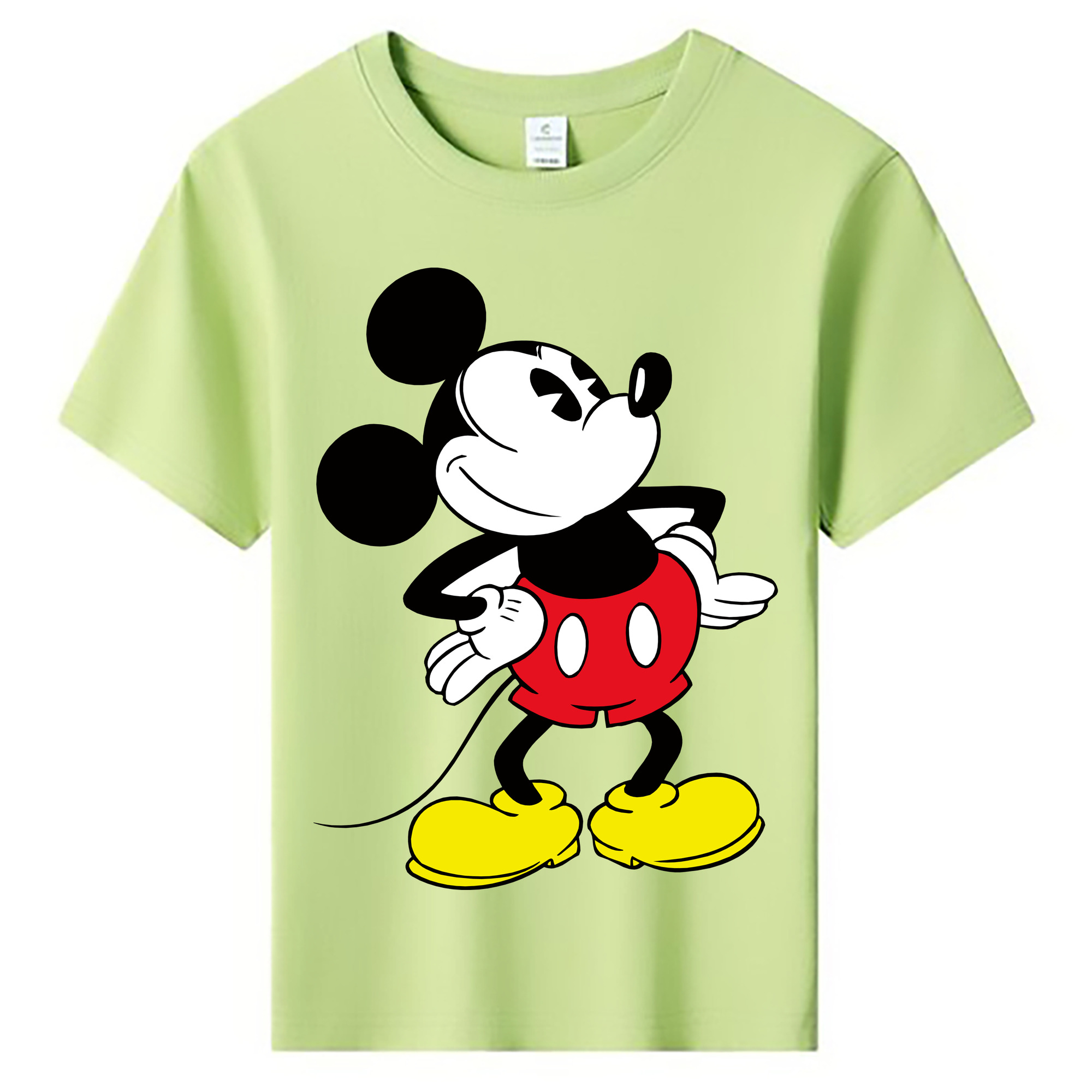 ミッキーマウス Mickey Mouse 綿100％キッズTシャツ（フロントプリント）